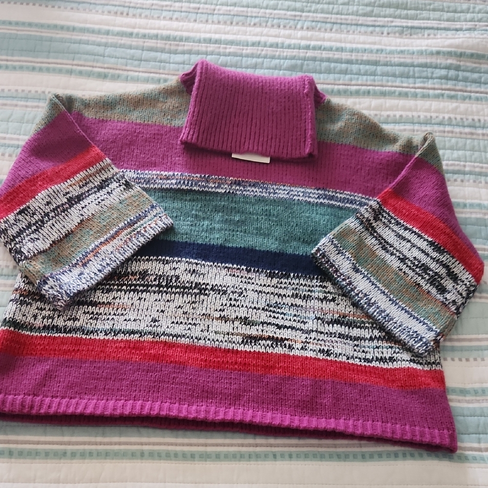 Knox Rose Multicolor Cowl Neck Sweater